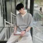 韓系層次假兩件短袖｜一件抵兩件穿搭