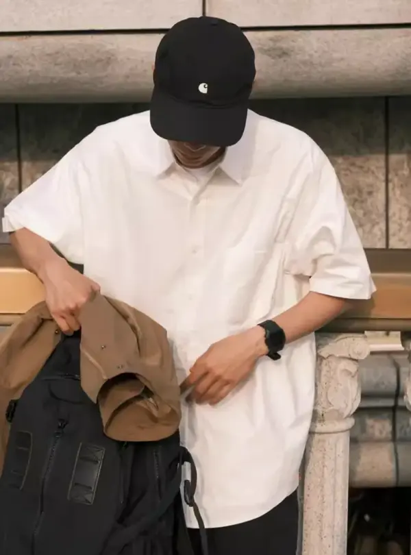 重磅硬挺短袖襯衫｜不燙也挺