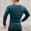 V領修身長袖T｜顯瘦顯胸肌