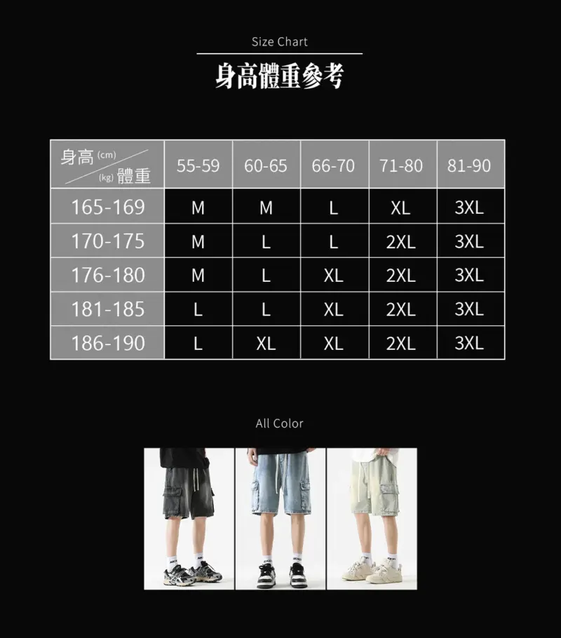 BC359 - 09 暈染水洗牛仔短褲|夏日街頭必備