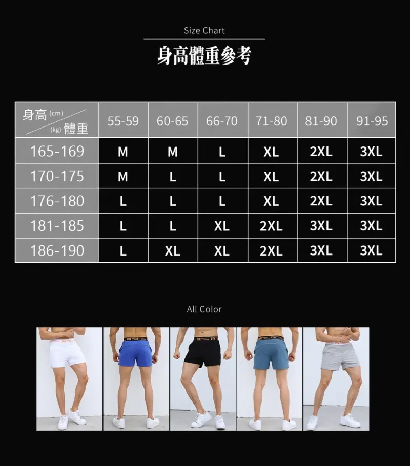 二合一運動短褲｜內建壓縮褲不走光