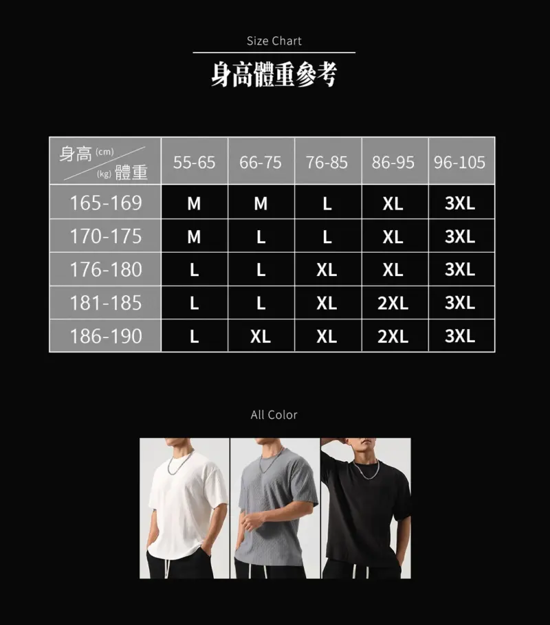 BC351 - 11 立體螺紋紋理短袖|穿上質感升級