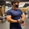 冰絲涼感彈力短T| 涼感顯壯一次滿足 HARDCORE TRAINING 英文設計短T展示