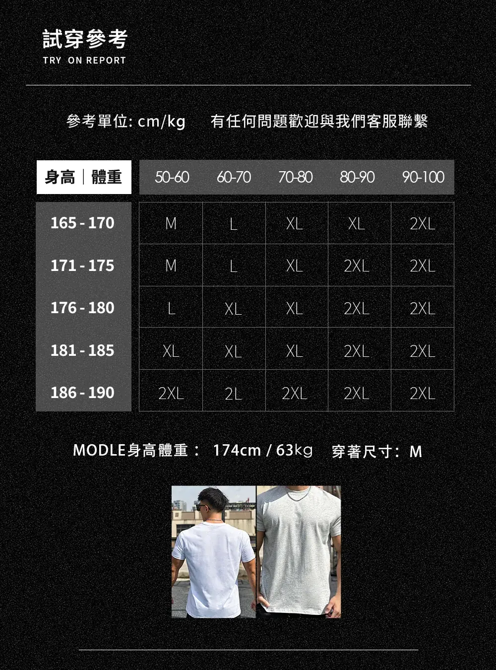 質感微寬純棉休閒T 試穿參考,174cm 63kg 穿M