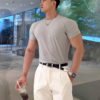 涼感羅紋男短T|35度穿也涼 涼感羅紋男短T|35度穿也涼