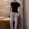 涼感羅紋男短T|35度穿也涼 涼感羅紋男短T|35度穿也涼