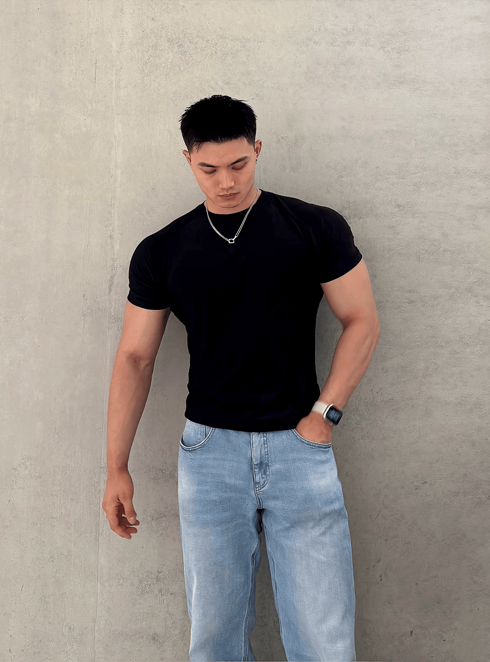 涼感羅紋男短T|35度穿也涼